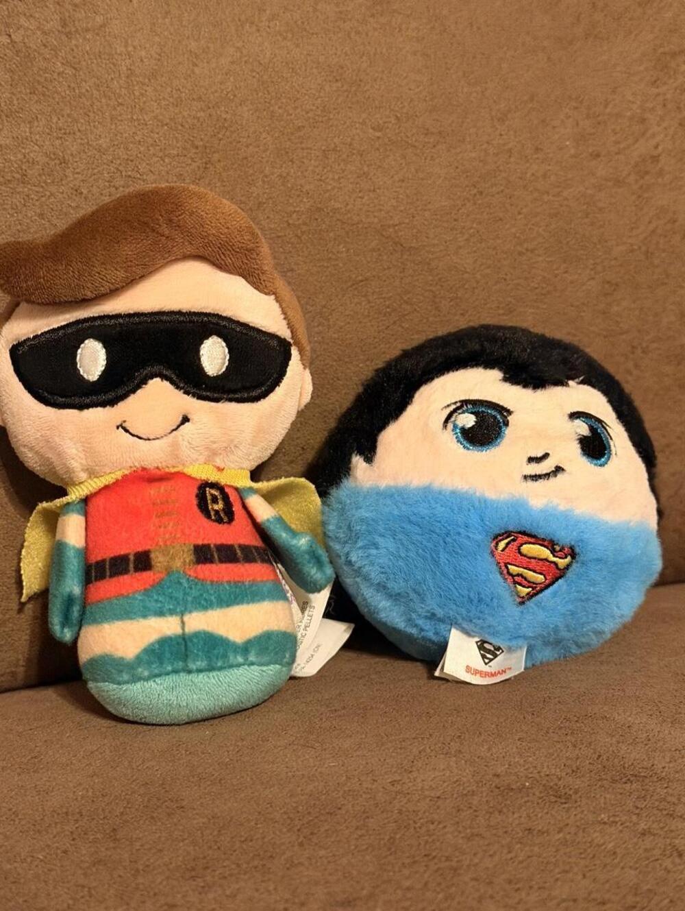 DC Comics Toy Bundle Ty Beanie Bouncer Superman Hallmark Itty Bittys Robin